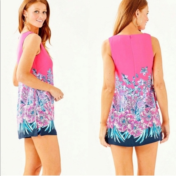 NWT Lilly Pulitzer Donna Pink Tropics Romper - Picture 3 of 4